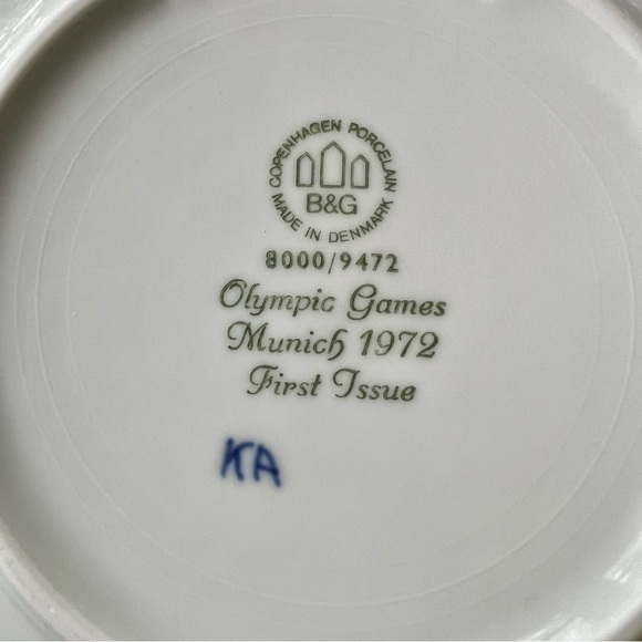Vintage 1972 Munich Olympic Bing & Grondahl Copenhagen Collectors Plate Preowned - Picture 10 of 14